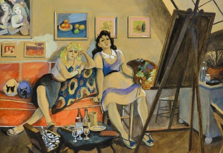Opisso-Sala-Ricard-Modelos-en-el-taller-del-Artista