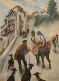 alfredo-opisso-cardona_entrada-al-pueblo