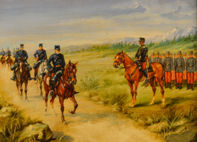 escuela-europea-del-siglo-xix_pase-de-soldados-a-caballo
